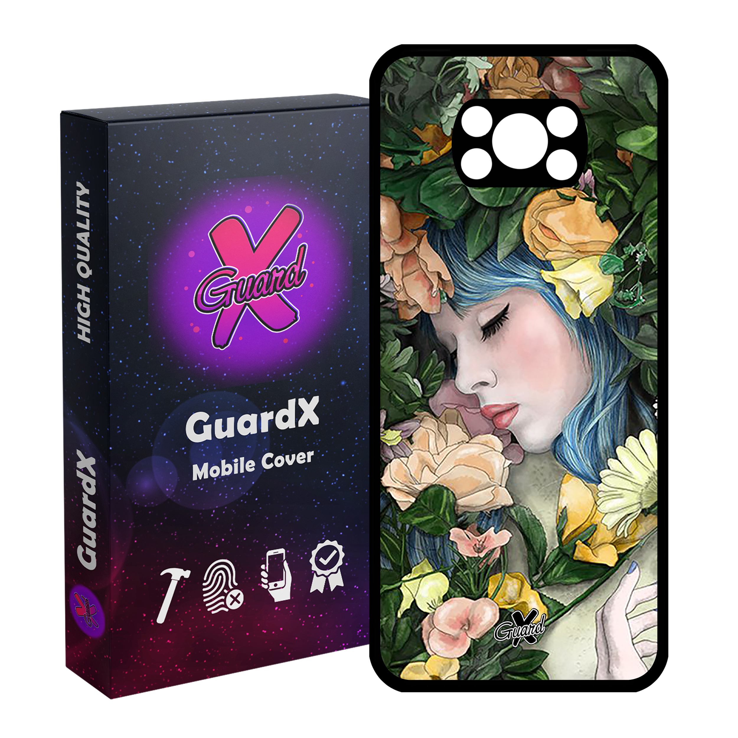 کاور گارد ایکس طرح دختر مدل Glass10304 مناسب برای گوشی موبایل شیائومی Poco X3 Pro