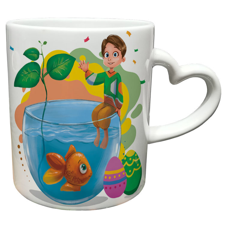 ماگ مدل دسته قلبی طرح عید نوروز کد 65