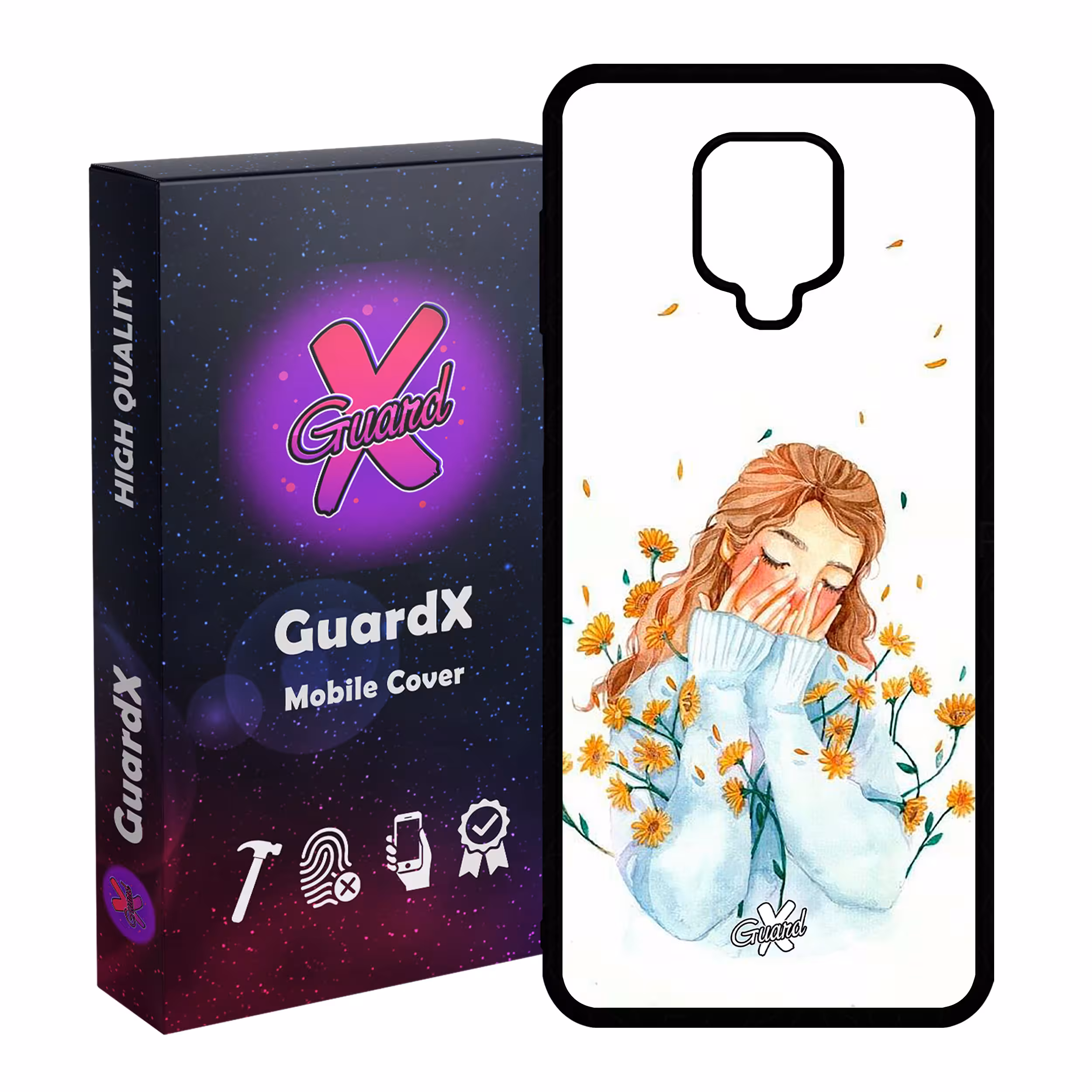 کاور گارد ایکس طرح Girl مدل Glass10315 مناسب برای گوشی موبایل شیائومی Redmi Note 9S / Note 9 Pro / Note 9 Pro Max