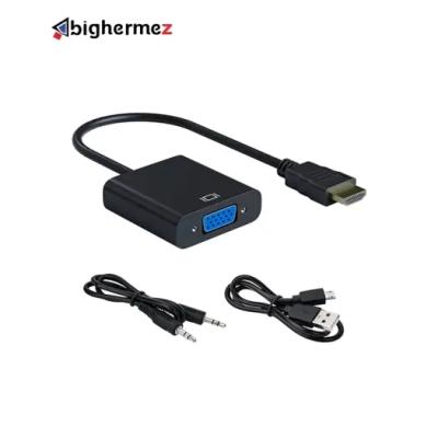 تبدیل تصویر HDMI به VGA پی نت به طول 30 سانت به همراه کابل صدا