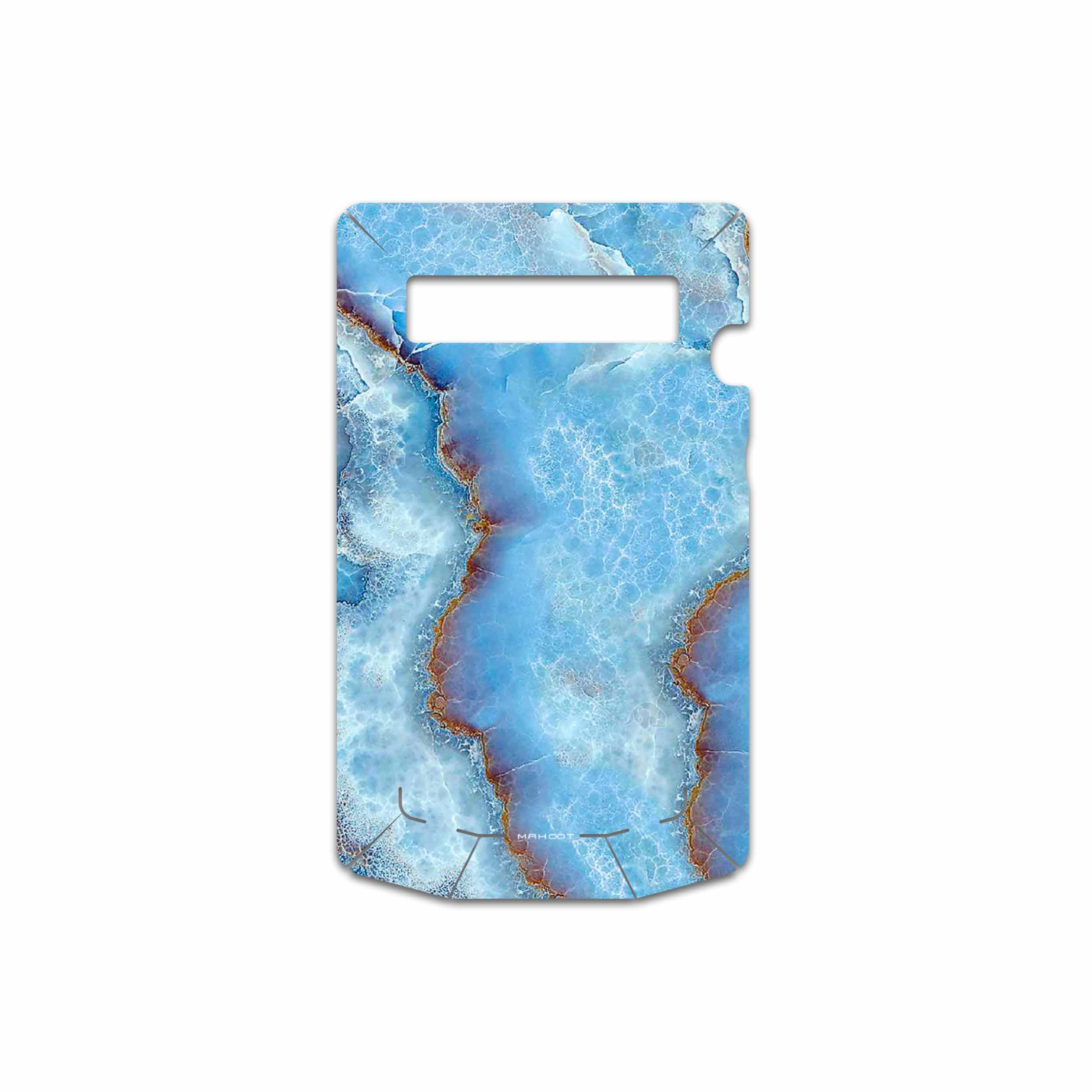 برچسب پوششی ماهوت مدل Blue-Ocean-Marble مناسب برای گوشی موبایل بلک بری P9981