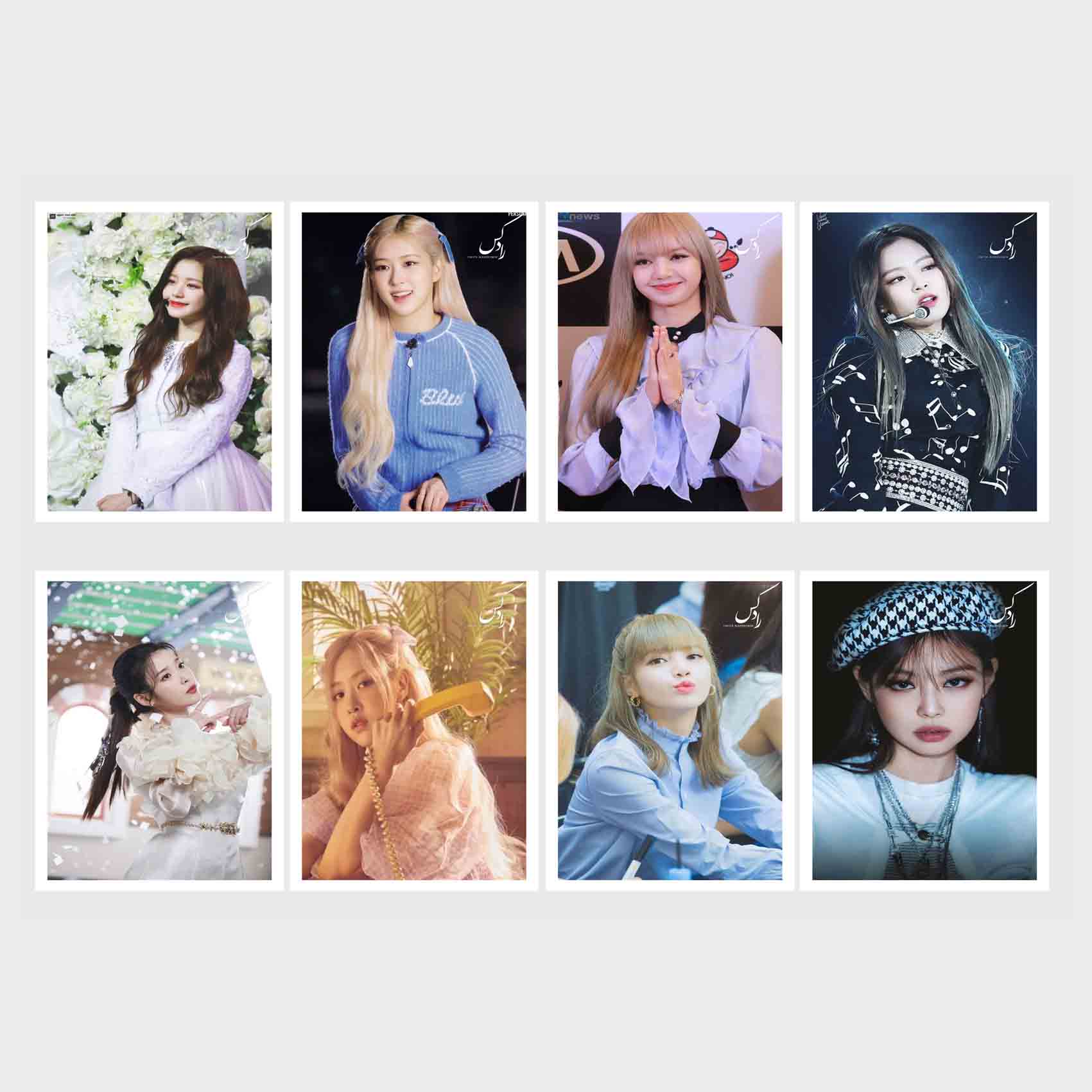 آویز تزیینی رادکس طرح BLAKPINKمدل AK46 مجموعه 8 عددی