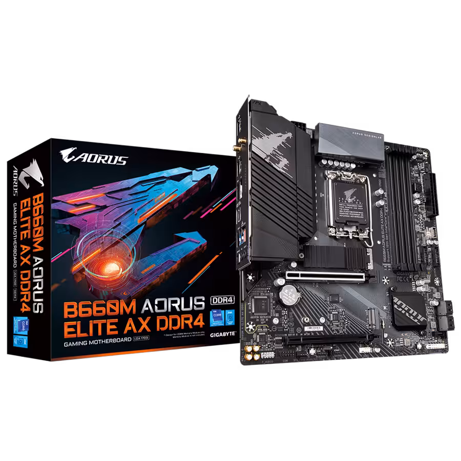 مادربرد گیگابایت  مدل B660M-AORUS-ELITE-AX-DDR4 سوکت 1700