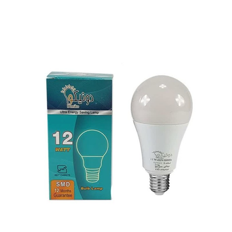 لامپ حبابی 12 وات برند دونیکو