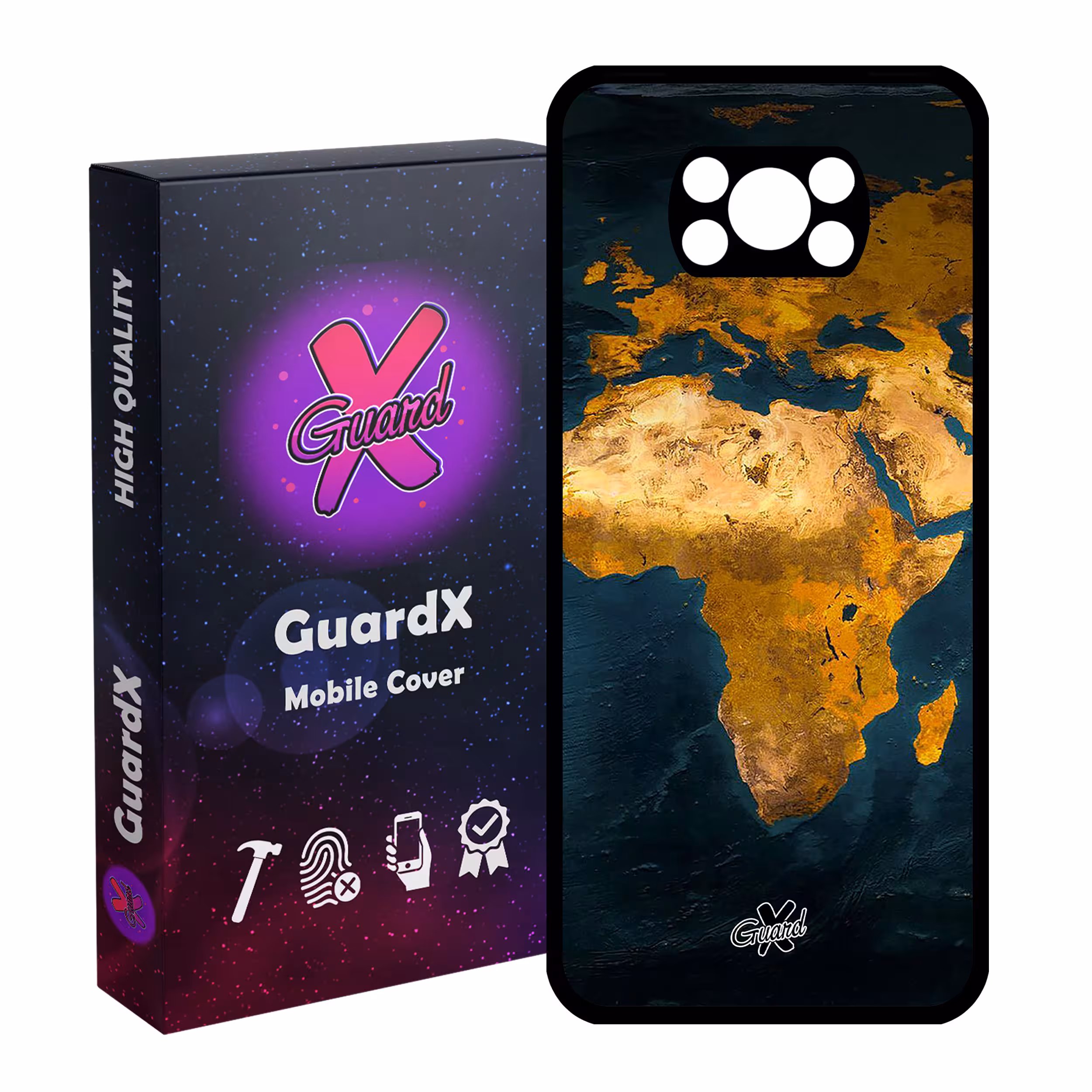 کاور گارد ایکس طرح Map مدل Glass10291 مناسب برای گوشی موبایل شیائومی Poco X3 Pro