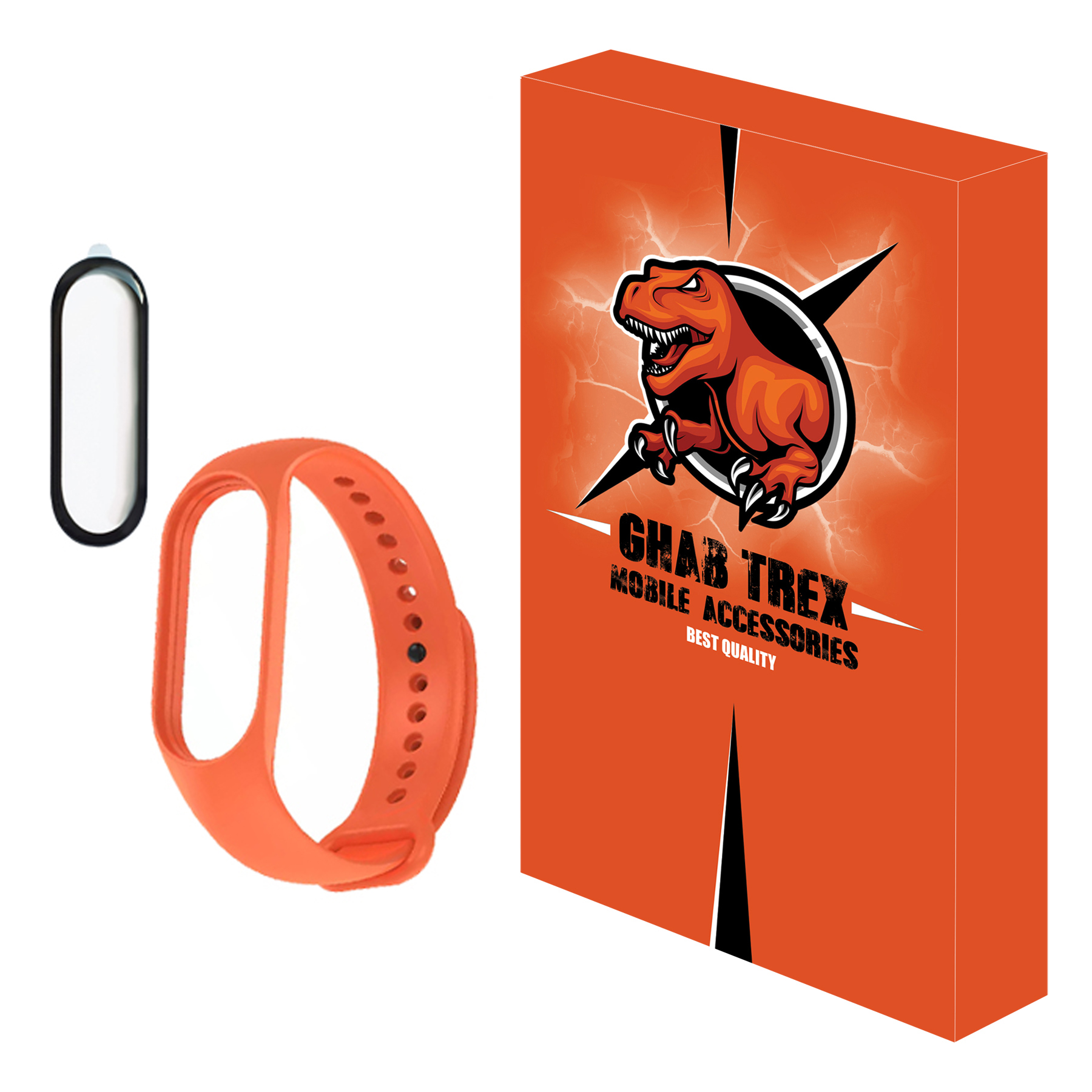 بند قاب تی رکس مدل 2PMB مناسب برای مچ بند هوشمند شیائومی Mi Band 4 به همراه محافظ صفحه نمایش