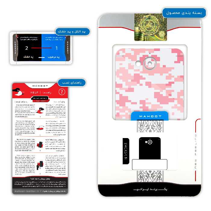 برچسب پوششی ماهوت مدل Army-Pink-pixel مناسب برای گوشی موبایل مایکروسافت Lumia 650