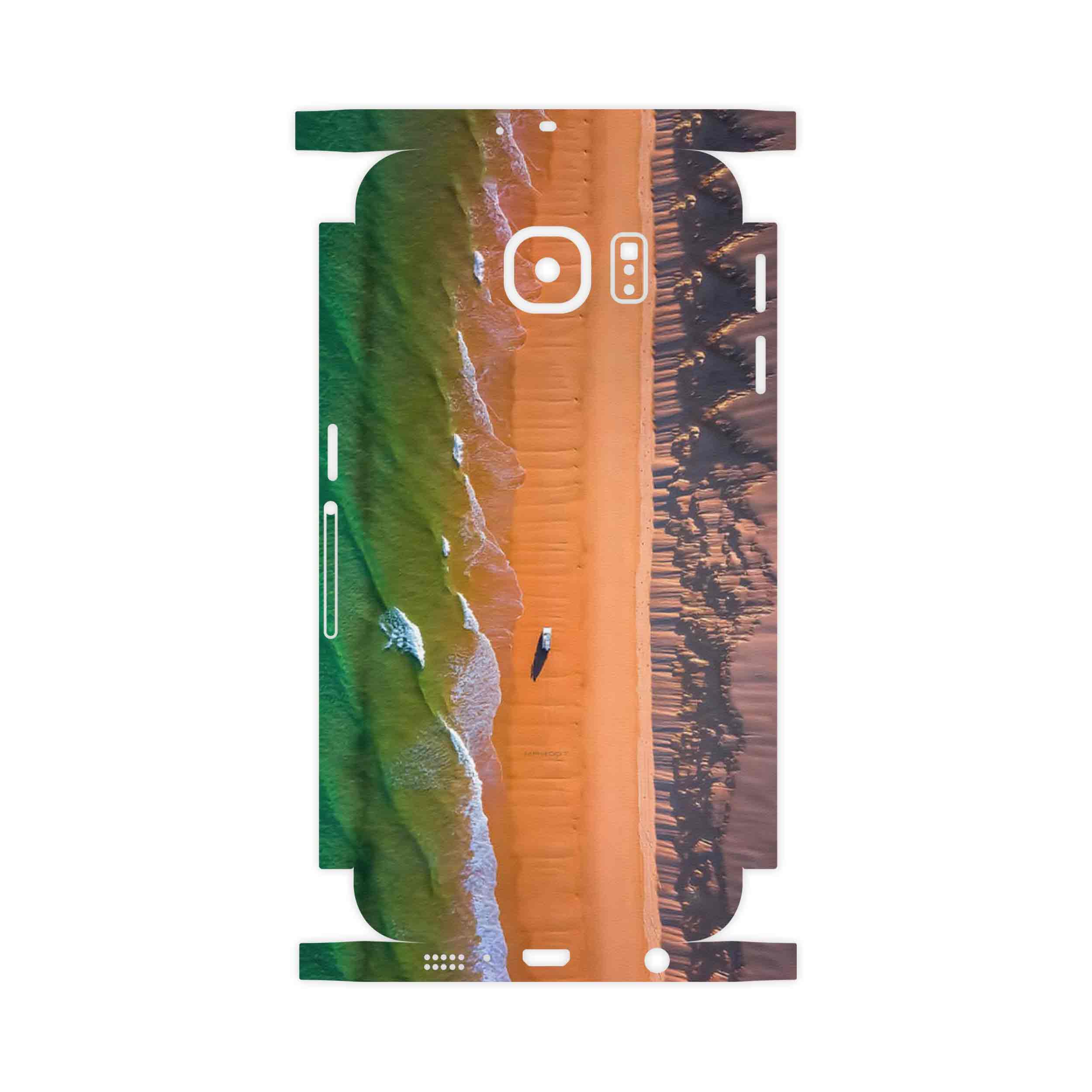 برچسب پوششی ماهوت مدل Beach and Green Sea-FullSkin مناسب برای گوشی موبایل سامسونگ Galaxy S6 Edge