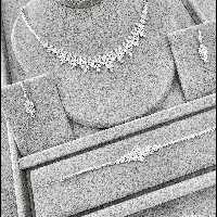 سرویس جواهری نقره با عیار 925 همراه با روکش طلا سفید با فاکتور سربرگ دار