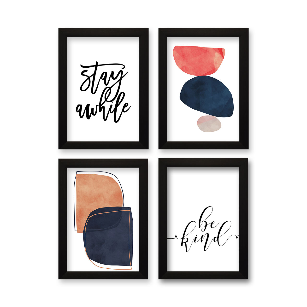 تابلو 4 تکه هیلما گالری کد HAP1281 BLACK