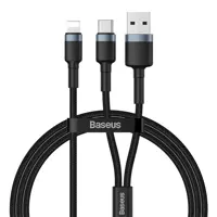 کابل تبدیل USB/USB-C به لایتنینگ باسئوس مدل CATKLF-ELG1 طول 1.2 متر 
