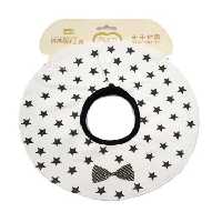 پیشبند نوزادی طرح نیم دایره سفید مشکی