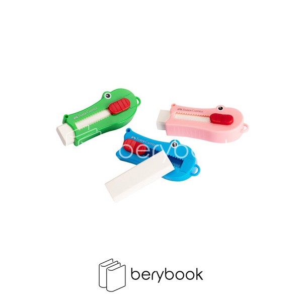 faber castell / فابر کاستل / پاک کن کشویی / کاتری / طرح کروکدیل / 381051 / 381028 / 381063