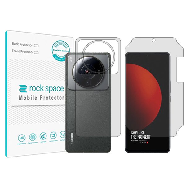 گلس محافظ صفحه نمایش و پشت گوشی شیائومی 12S Ultra مدل نانو هیدروژل شفاف برند راک اسپیس کد MS