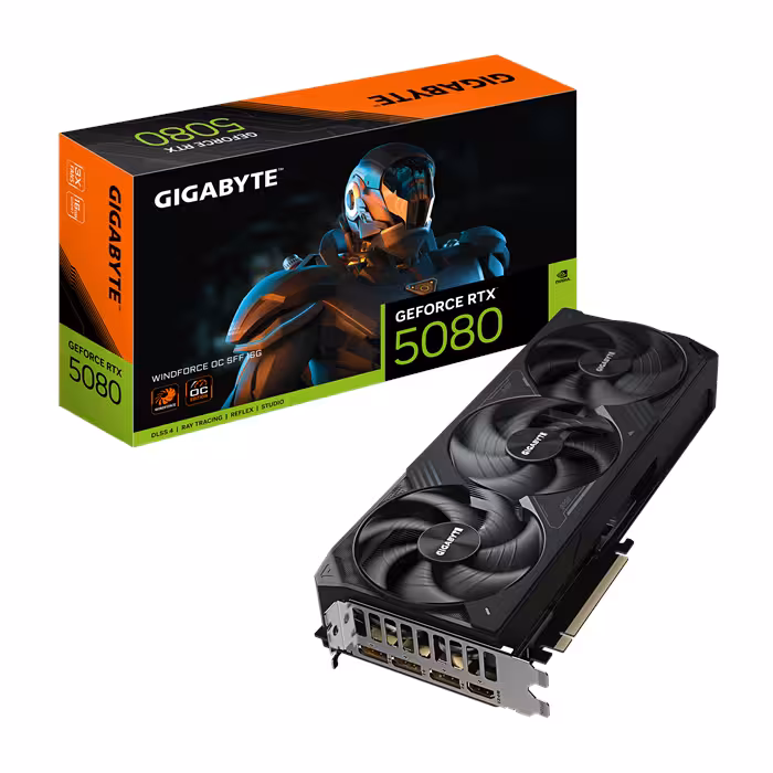 کارت گرافیک گیگابایت GeForce RTX 5080 WINDFORCE OC SFF 16GB