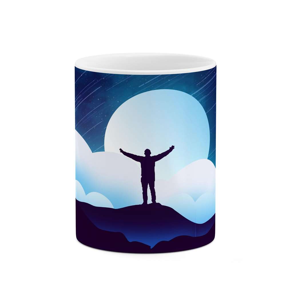 ماگ طرح مرد تنها  مدل mgp13827