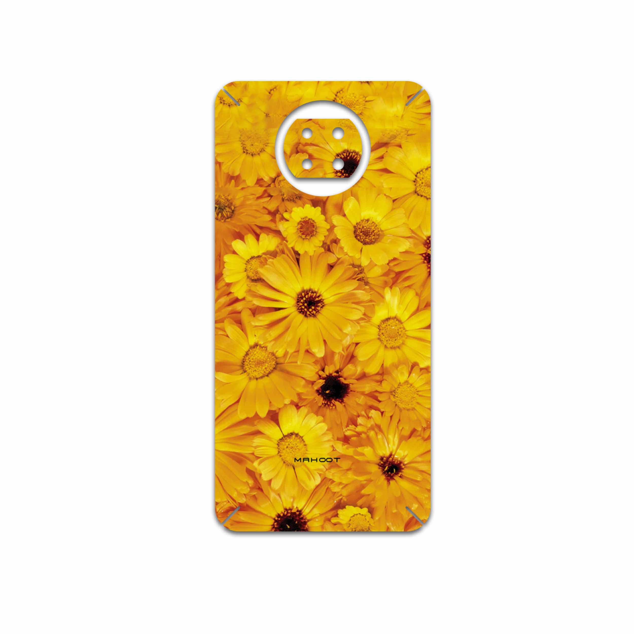 برچسب پوششی ماهوت مدل Yellow-Flower مناسب برای گوشی موبایل شیائومی Redmi Note 9T