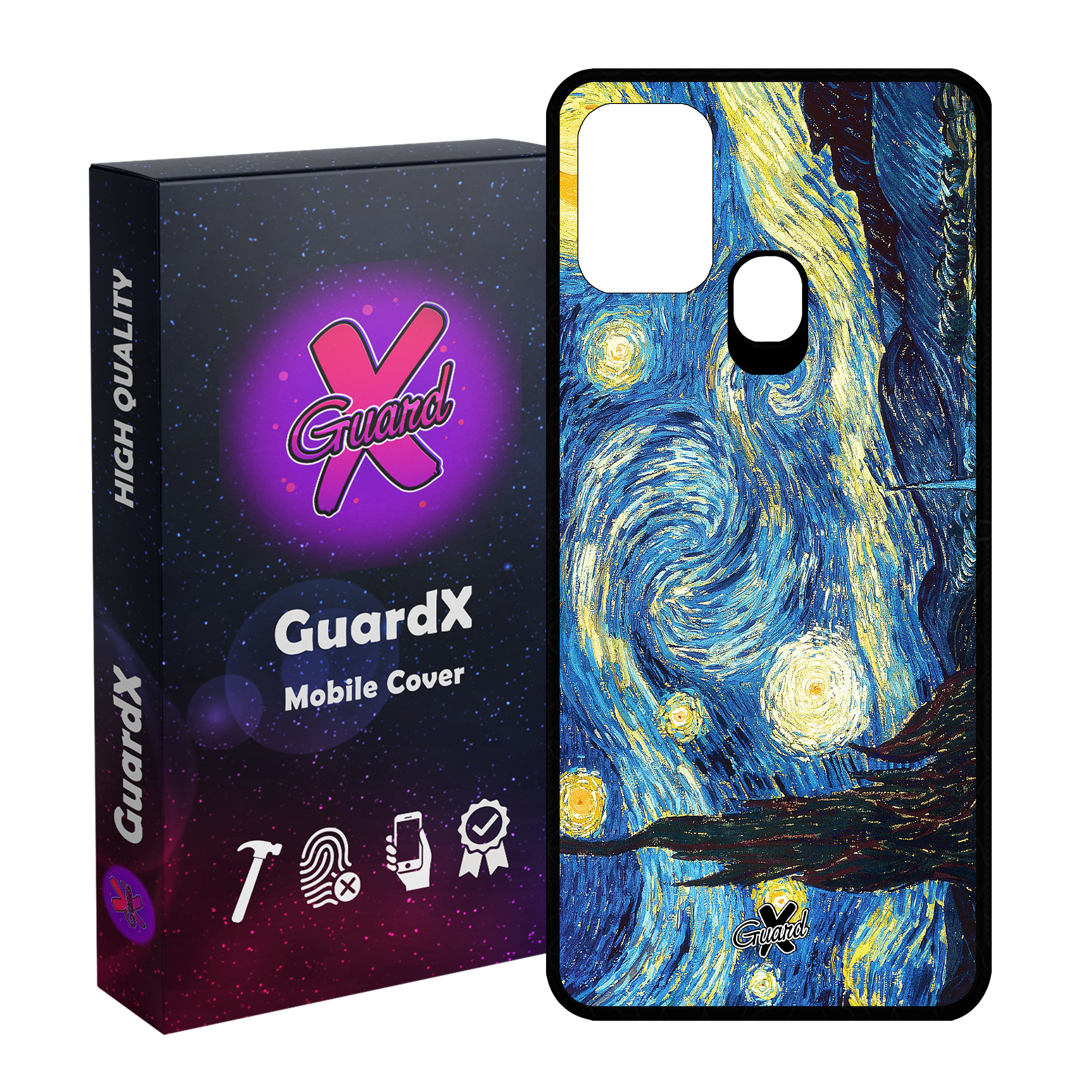 کاور گارد ایکس طرح Starry Night مدل Glass10110 مناسب برای گوشی موبایل سامسونگ Galaxy M31 / M31 Prime / F41