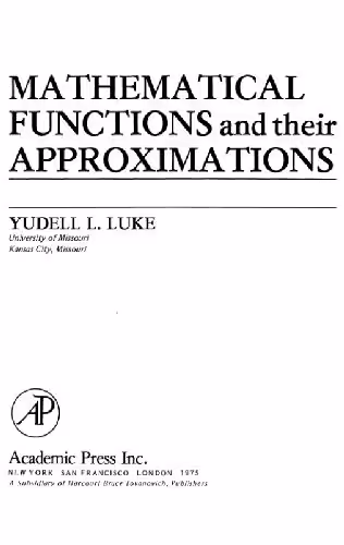 خرید و دانلود نسخه کامل کتاب Mathematical functions and their approximations