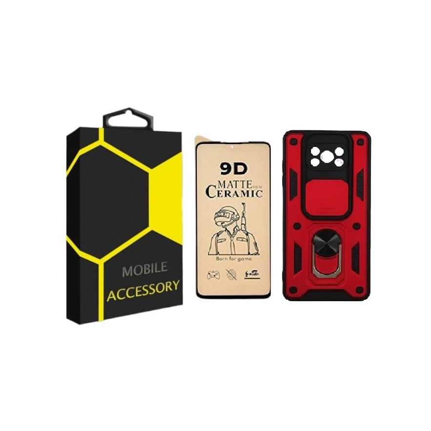 کاور مدل BADRNO مناسب برای گوشی موبایل شیائومی Poco X3 / X3 NFC / X3 Pro به همراه محافظ صفحه نمایش