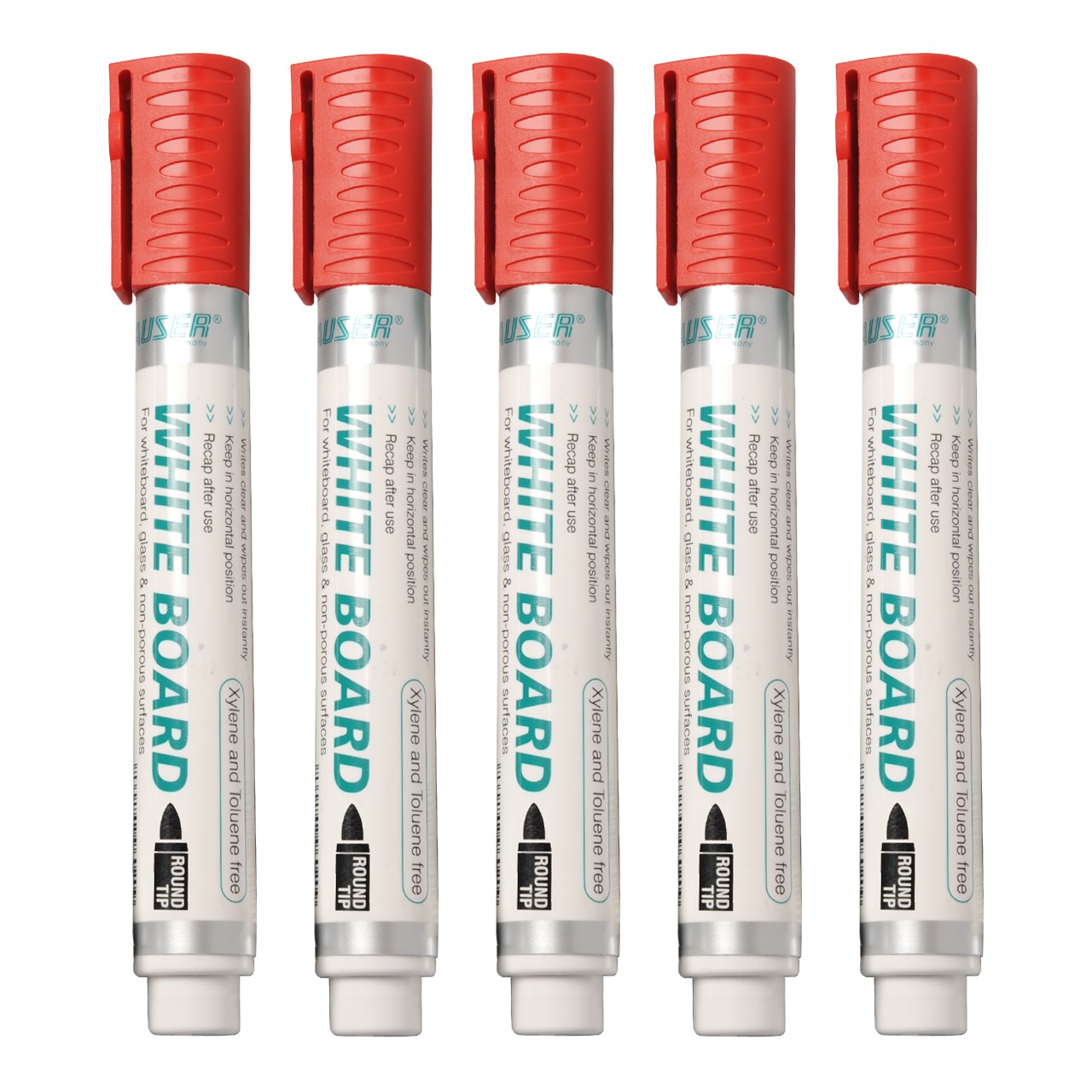 ماژیک وایت برد هایزر مدل 5R سر گرد بسته 5 عددی