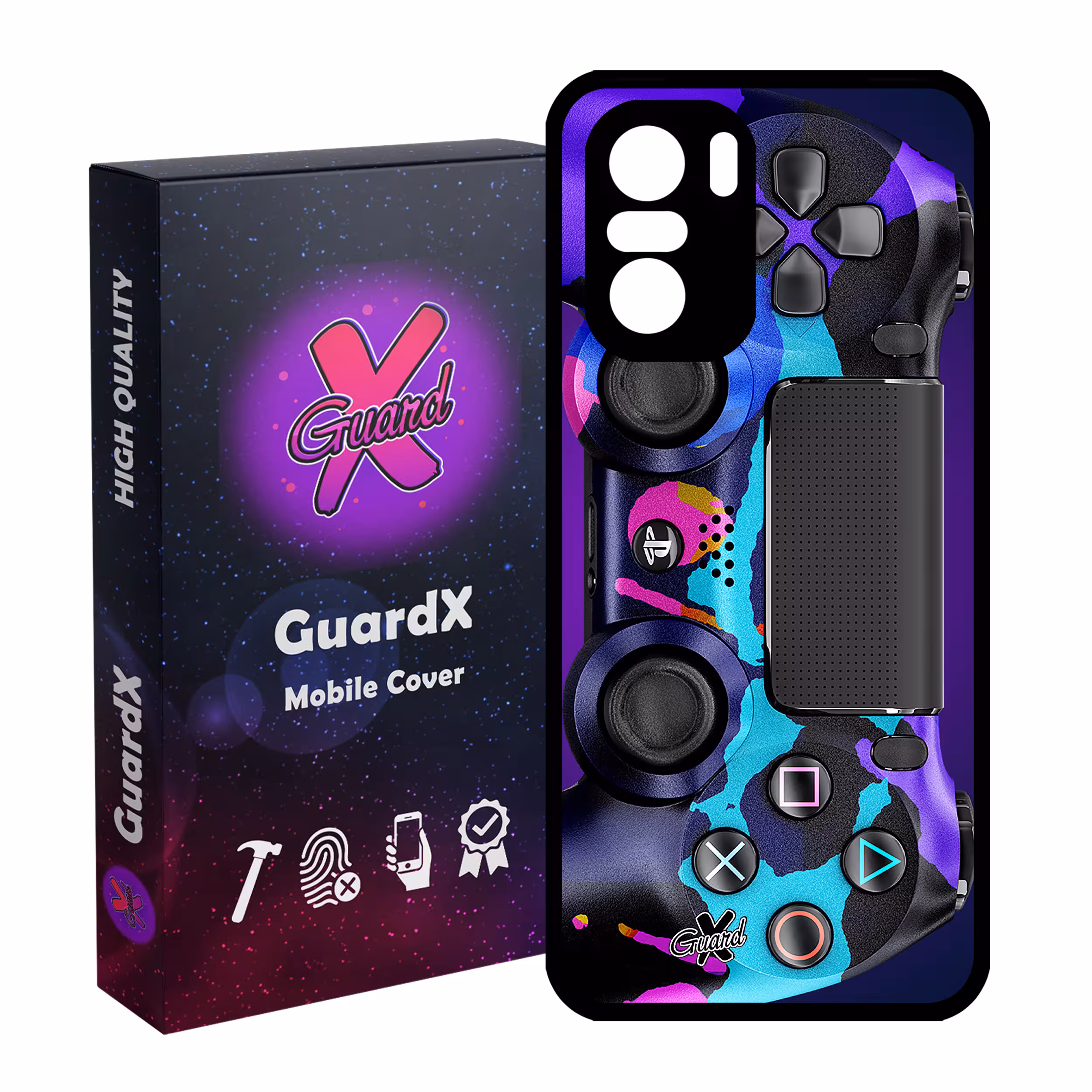 کاور گارد ایکس طرح PS4 Controller مدل Glass10089 مناسب برای گوشی موبایل شیائومی Poco F3/MI 11X/MI 11X Pro/Redmi K40/K40 Pro