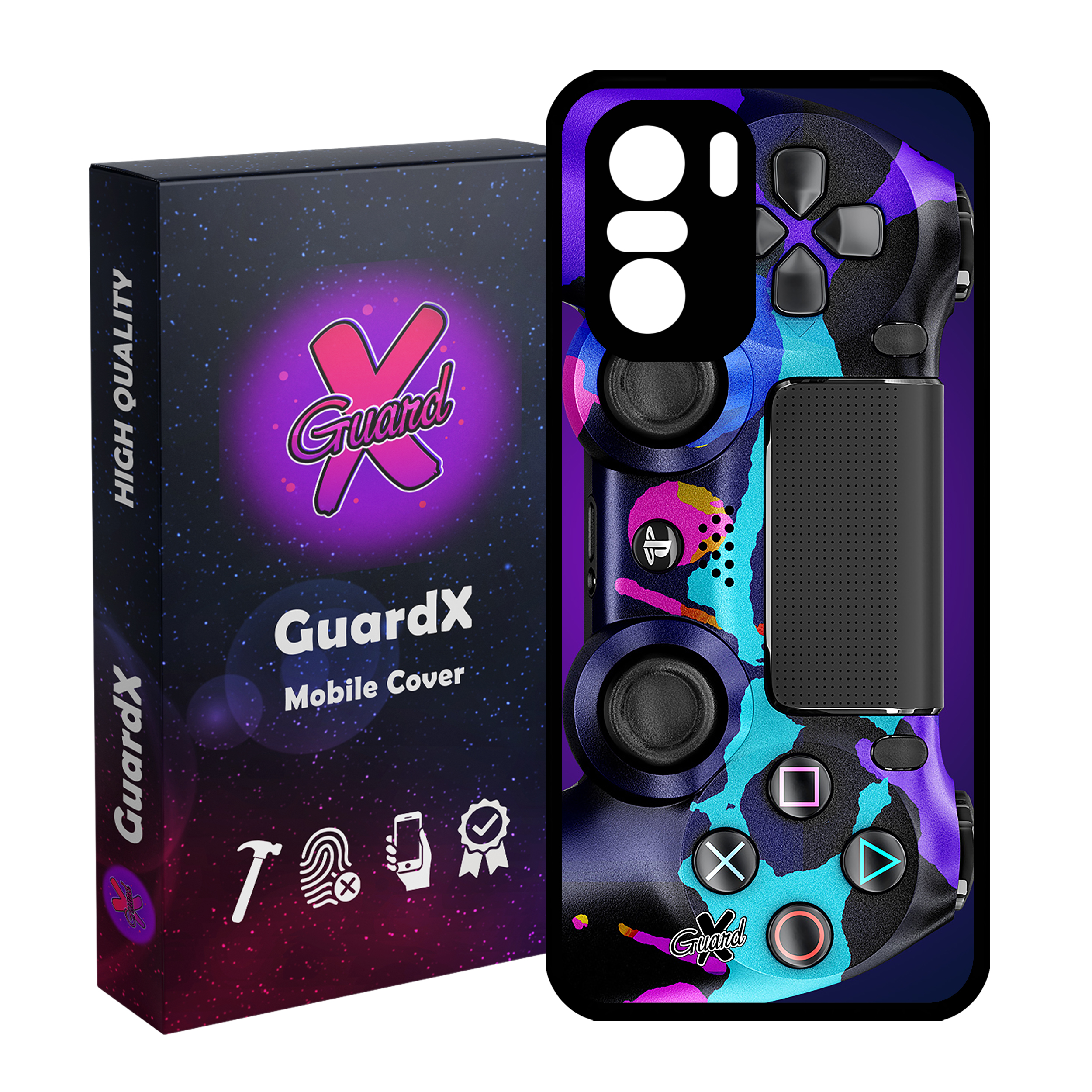 کاور گارد ایکس طرح PS4 Controller مدل Glass10089 مناسب برای گوشی موبایل شیائومی Poco F3/MI 11X/MI 11X Pro/Redmi K40/K40 Pro