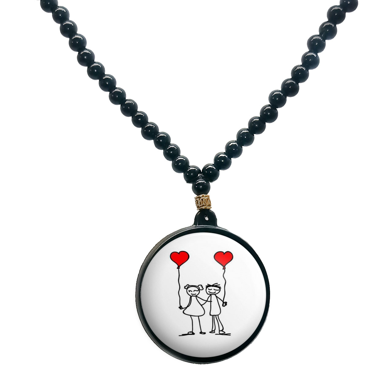 گردنبند پرمانه طرح عاشقانه کد pmd.1162 مدل دو طرفه