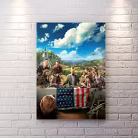تابلو شاسی گیمینگ طرح بازی far cry با زمینه آسمان BAs-9552