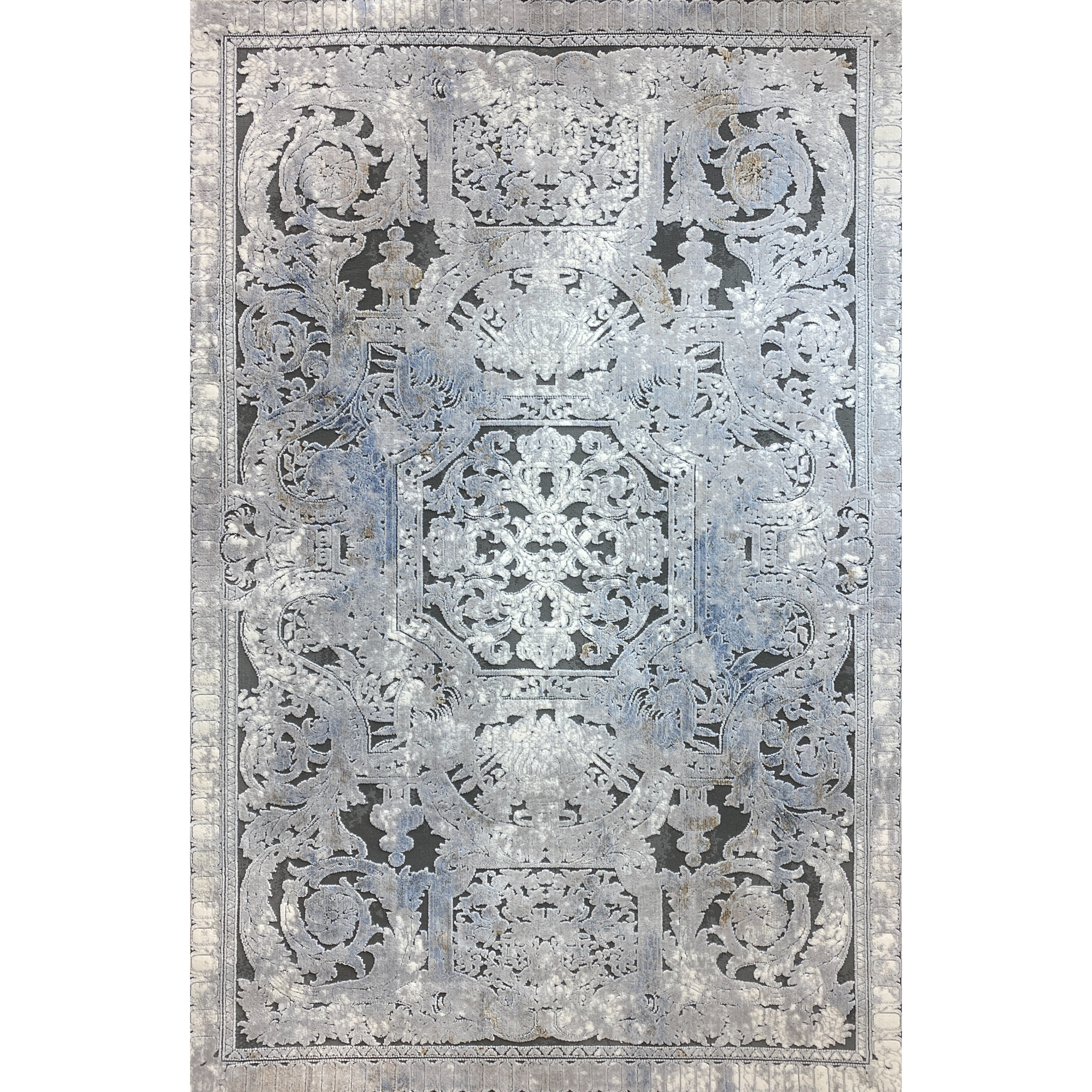 فرش ماشینی آنجل مدل کالرفول طرح فرانسوی وینتیج