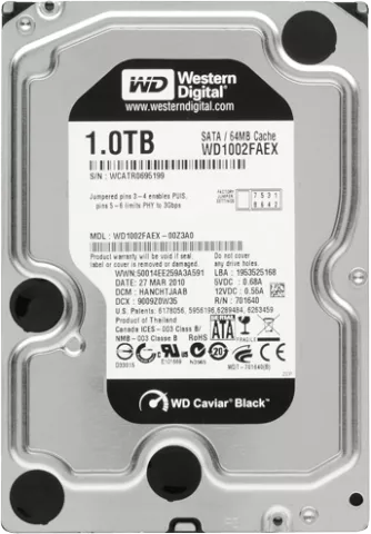 هارد اینترنال 1ترابایت WD مدل Black WD1002FAEX