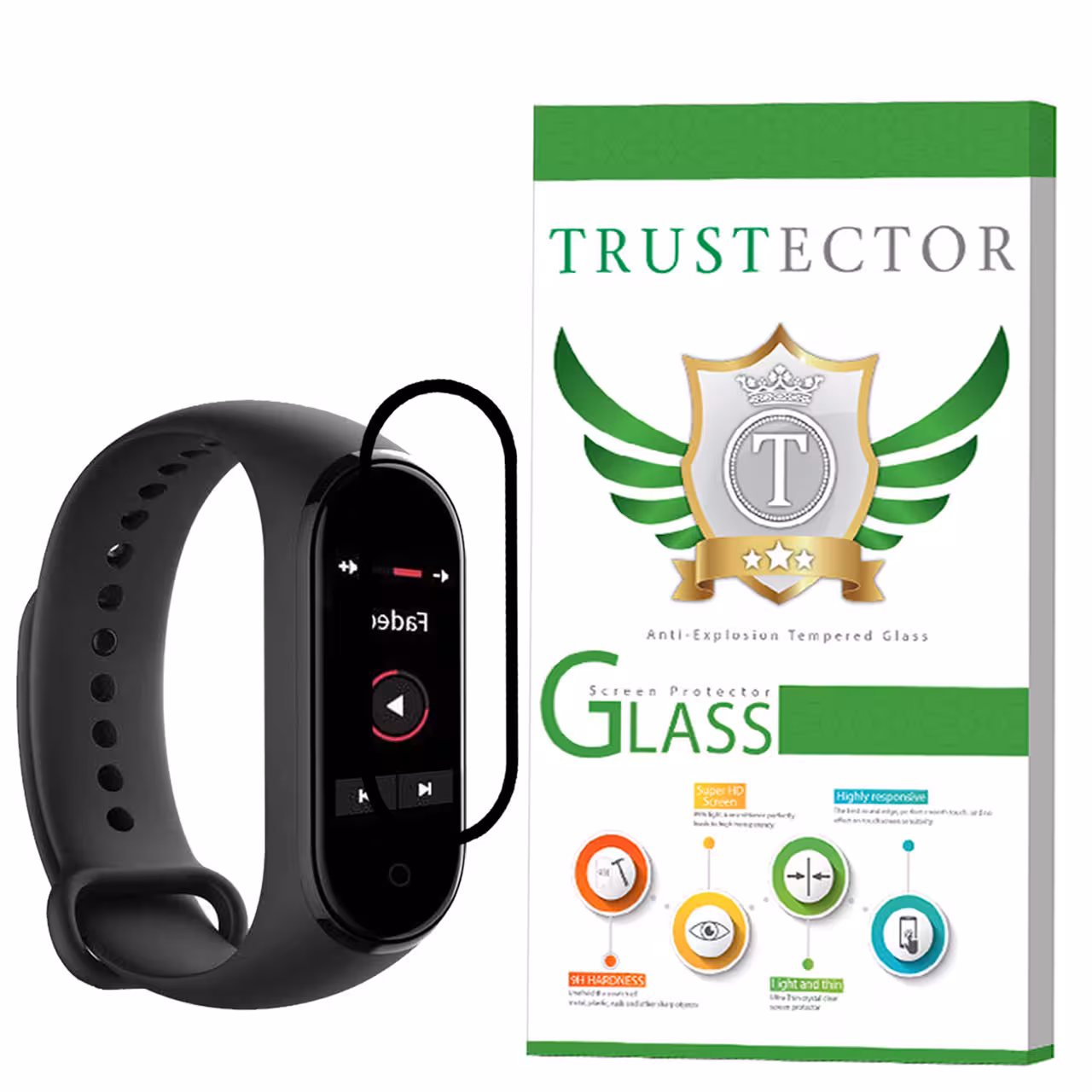 محافظ صفحه نمایش 3D تراستکتور مدل TSP مناسب برای مچ بند هوشمند شیائومی Mi Band 4