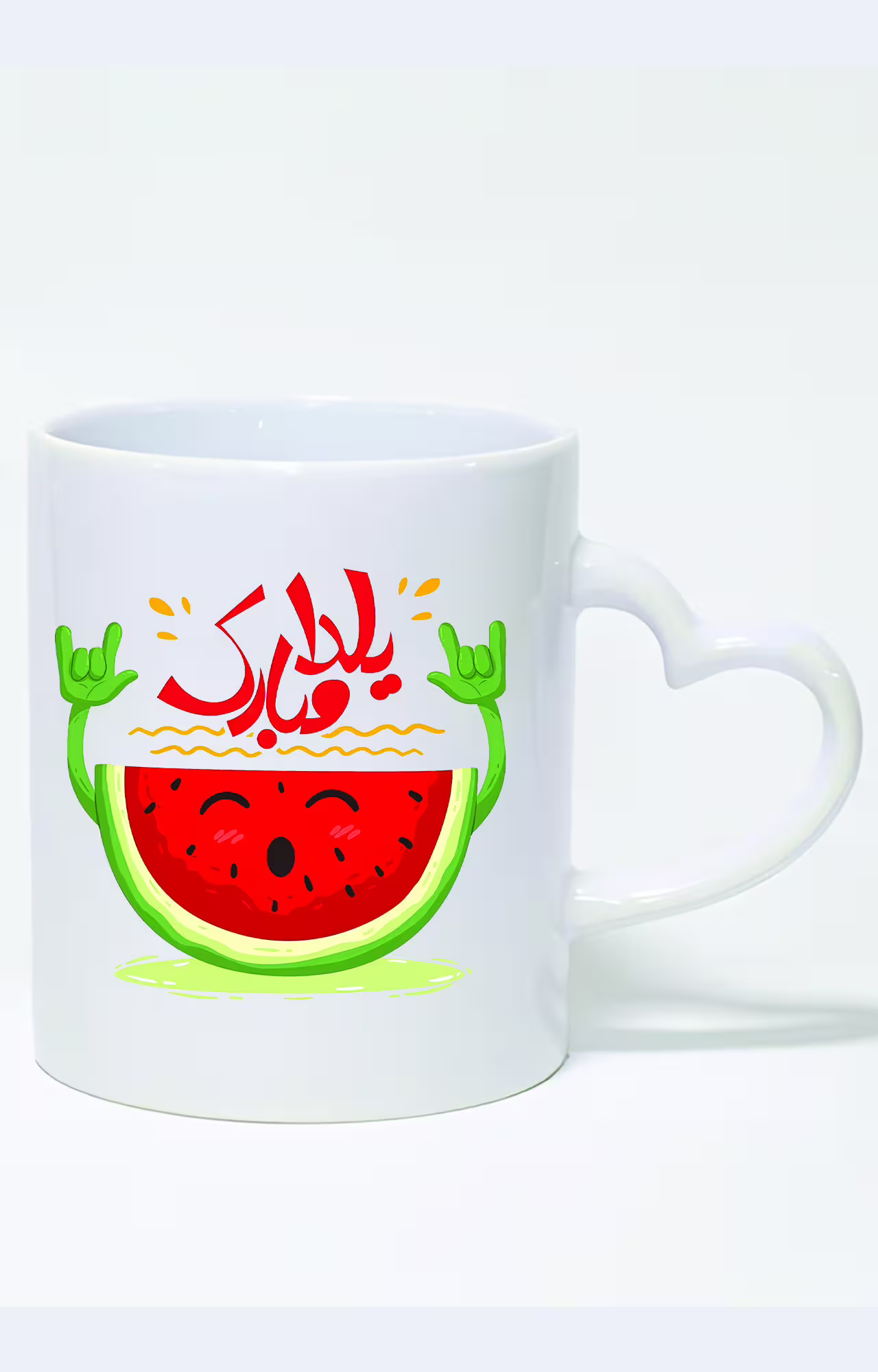 ماگ دسته قلبی طرح شب یلدا کد 3759