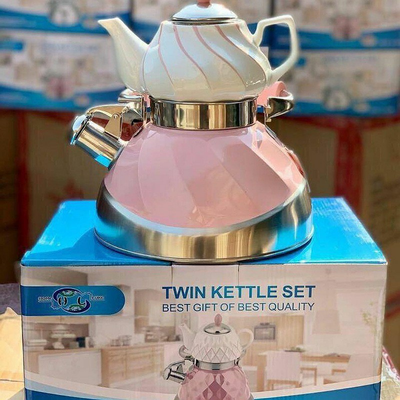 کتری قوری سوتی رنگی برند هوم کینگ