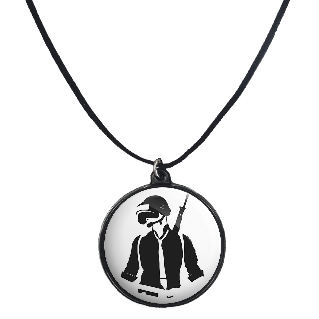 گردنبند پرمانه طرح PUBG کد pmb.28035 مدل دو طرفه