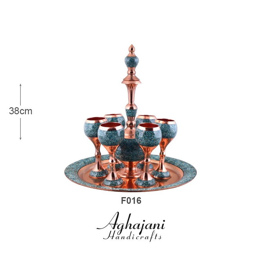 سرویس شربت خوری کوچک فیروزه کوبی آقاجانی کد F016