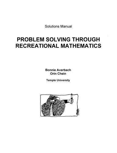 خرید و دانلود نسخه کامل کتاب Problem solving through recreational mathematics-Solution Manual