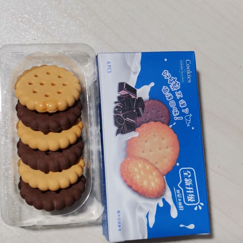 لوازم تحریر فانتزی پاک کن پاکن فانتزی طرح بیسکوئیت جعبه دار