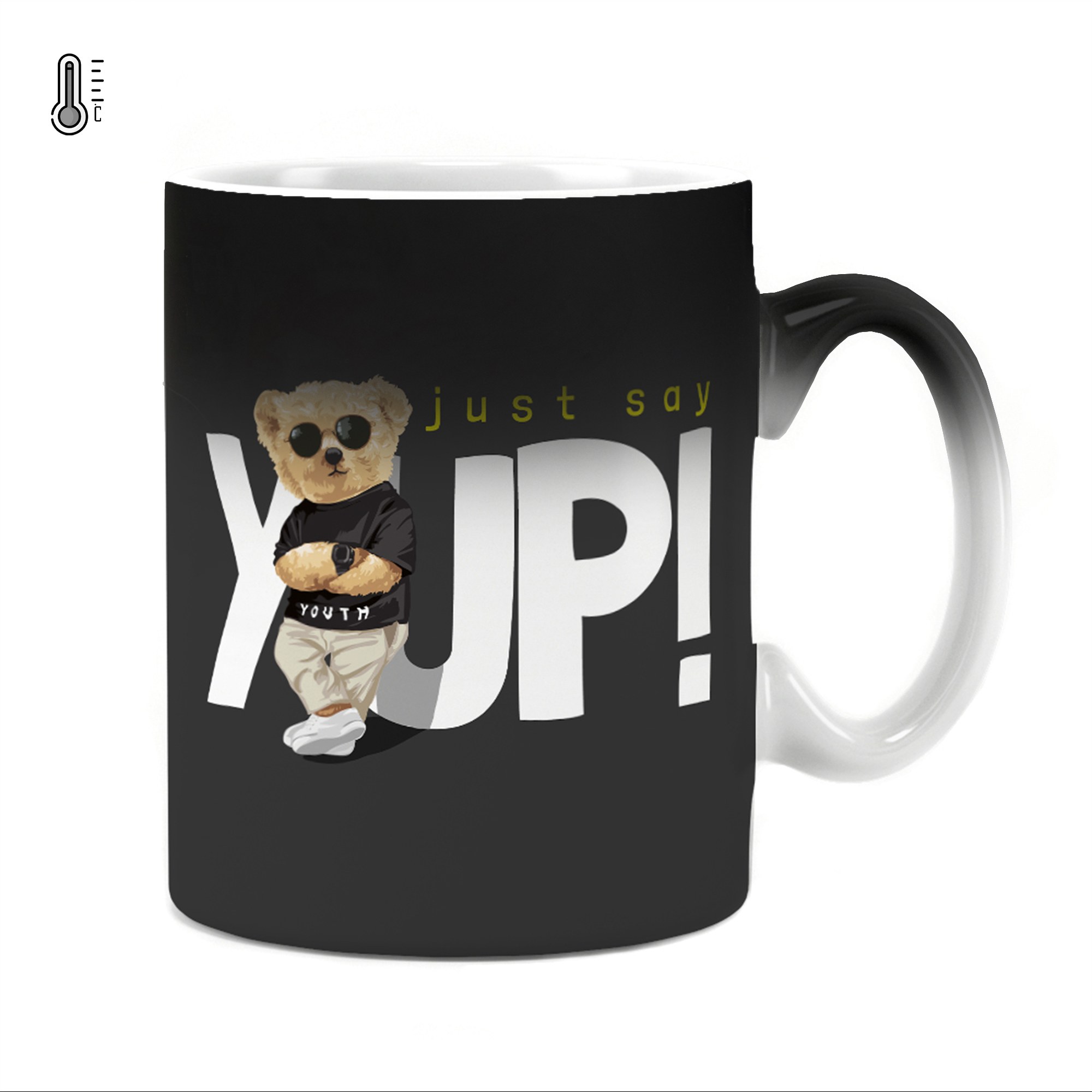 ماگ حرارتی راویتا مدل تدی  کد 3443 رنگ مشکی مات