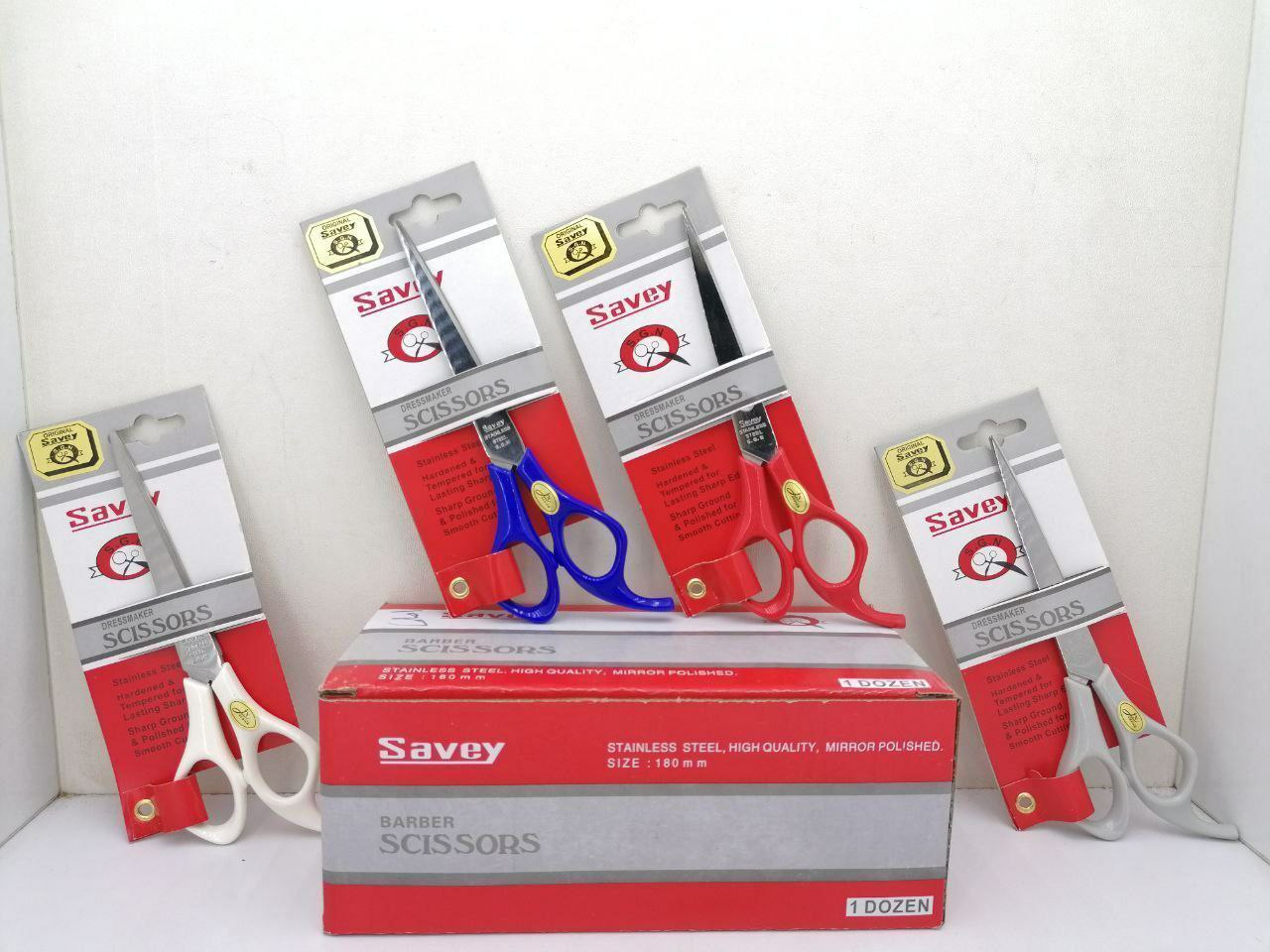 قیچی آرایشی ساوی دسته رنگی