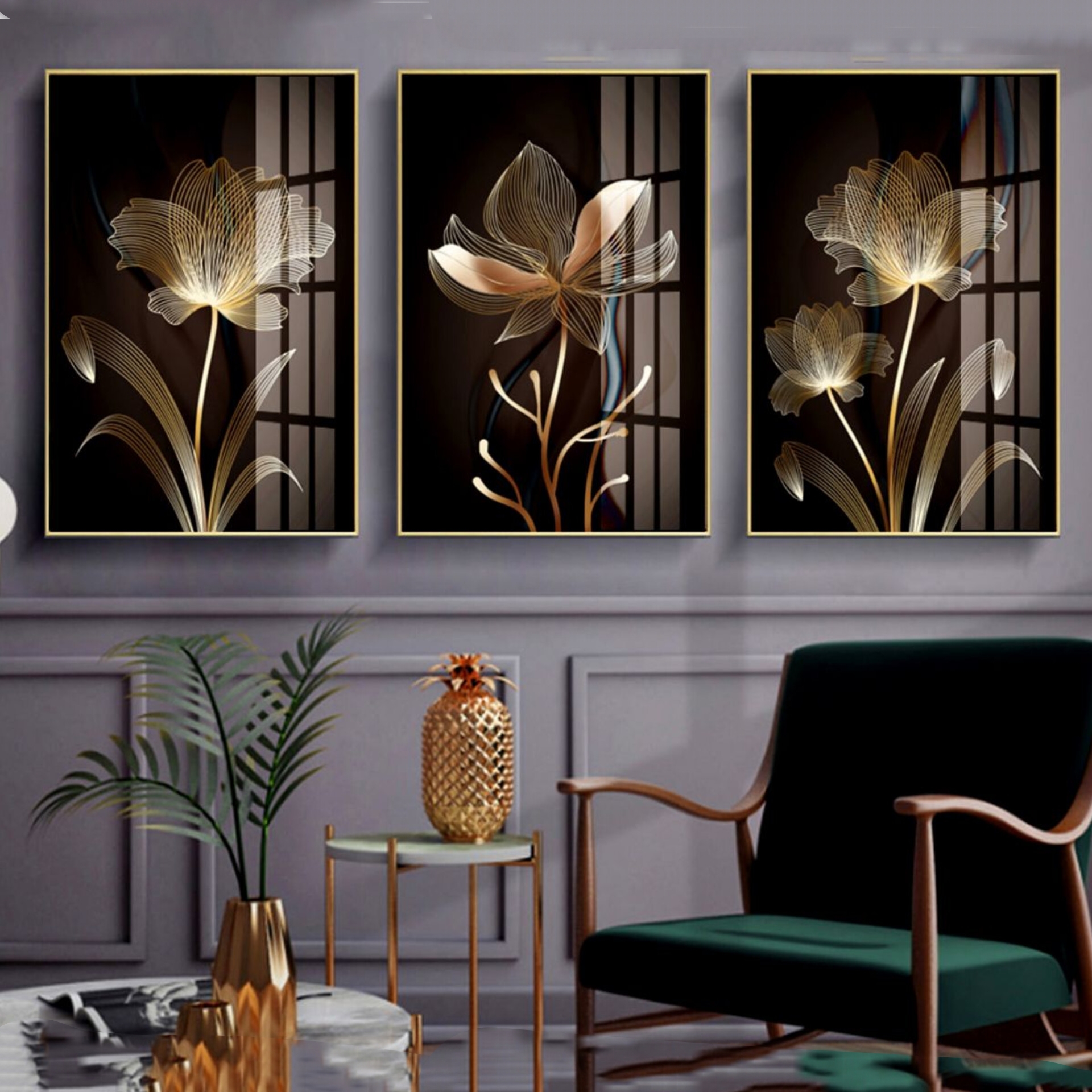 تابلو مدل دکوراتیو کد 4011 مجموعه 3 عددی