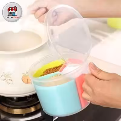 جا ادویه سه قسمتی دسته دار کاجین مدل تبسم