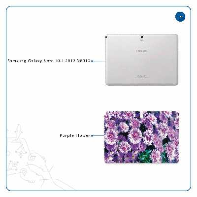 برچسب پوششی ماهوت مدل Purple-Flower مناسب برای تبلت سامسونگ Galaxy Note 10.1 2012 N8010