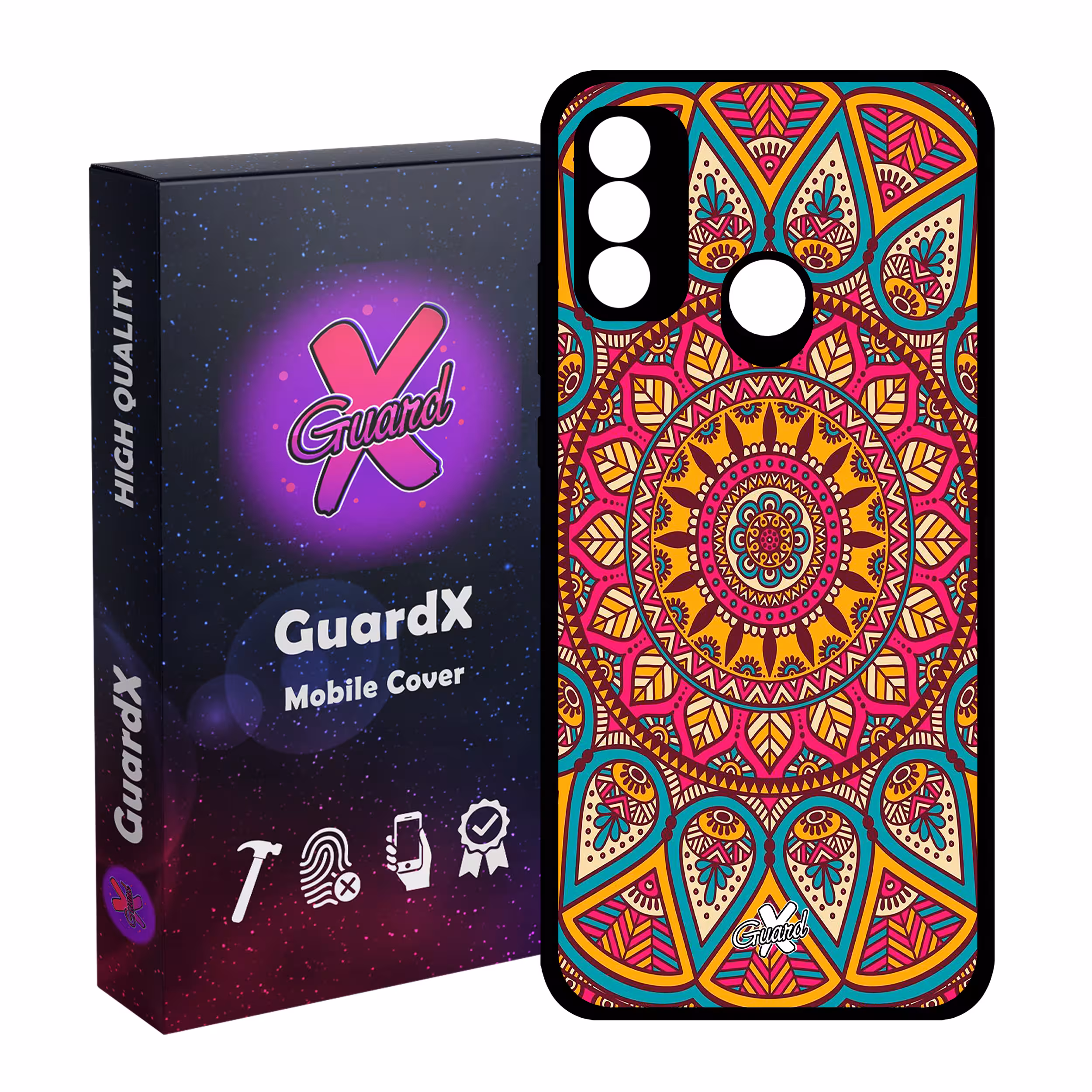 کاور گارد ایکس طرح Mandala مدل Glass10131 مناسب برای گوشی موبایل هوآوی P Smart 2020