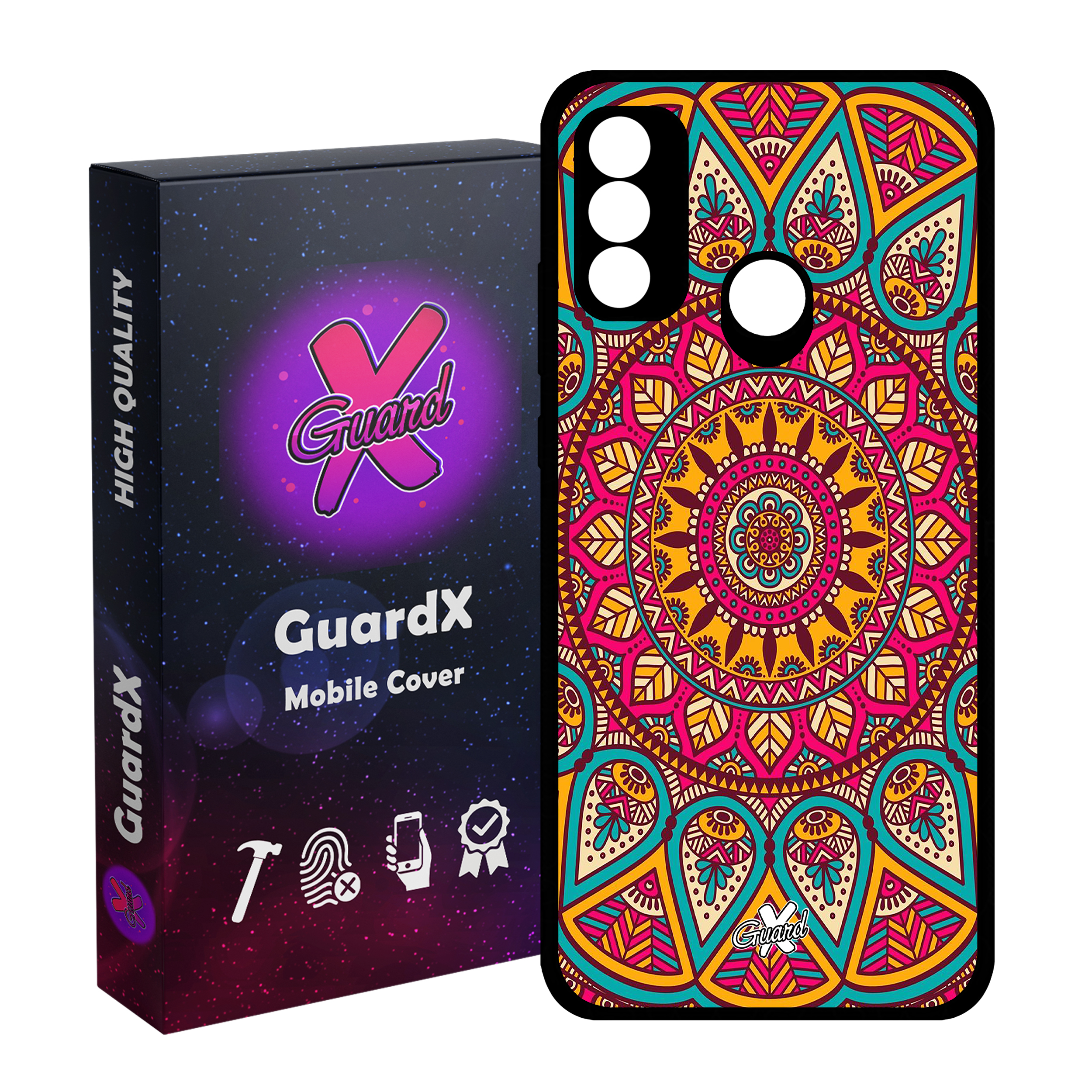 کاور گارد ایکس طرح Mandala مدل Glass10131 مناسب برای گوشی موبایل هوآوی P Smart 2020