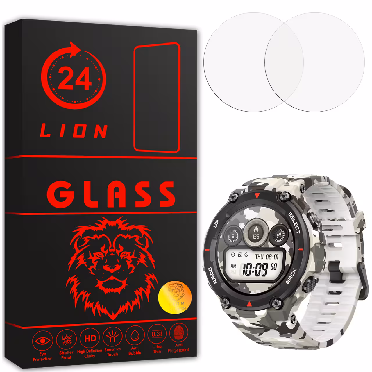 محافظ صفحه نمایش لاین مدل RB007 مناسب برای ساعت هوشمند شیایومی Smart Watch Amazfit T Rex بسته دو عددی