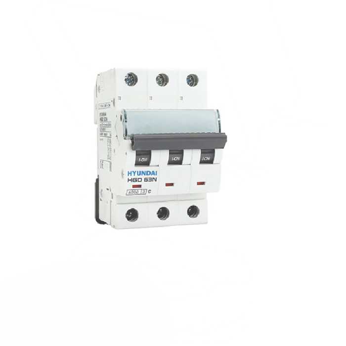 کلید مینیاتوری سه پل 50 آمپر هیوندای | برق و صنعت صادقی