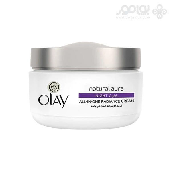 کرم روشن کننده شب اولای مدل NATURAL AURA وزن 50 گرم