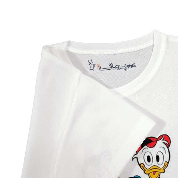 تی شرت بچگانه پرمانه طرح دونالد داک کد pmt.5364