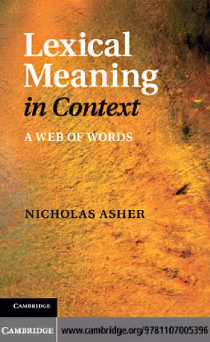 خرید و دانلود نسخه کامل کتاب Lexical Meaning in Context: A Web of Words